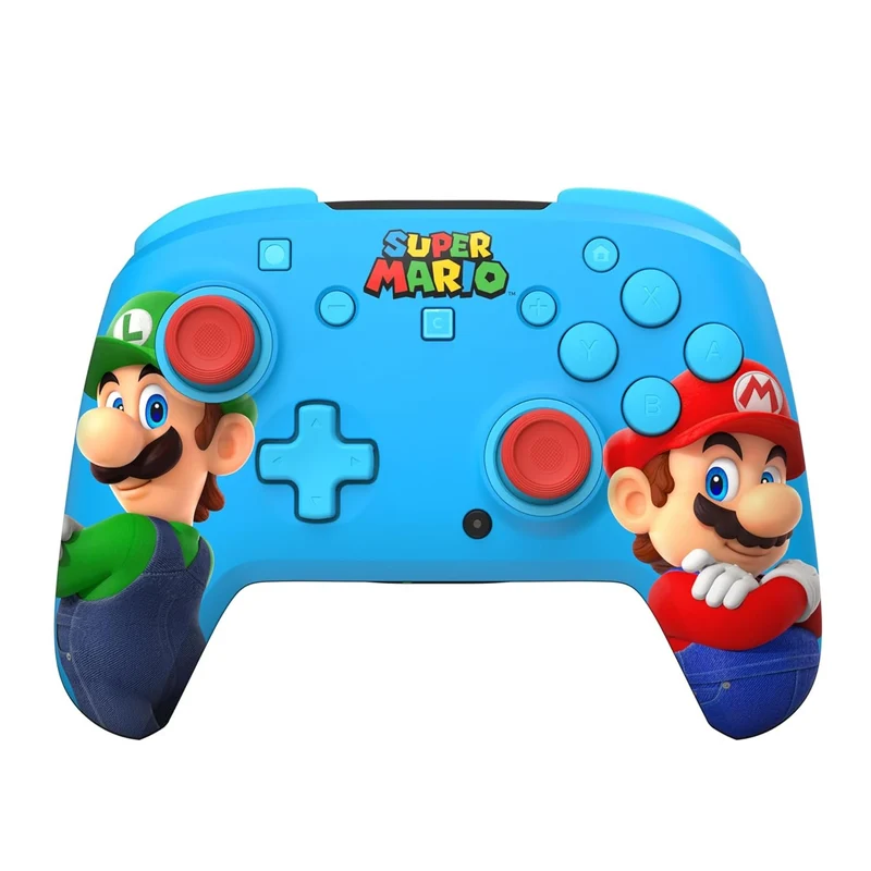 Turtle Beach - Rematch - Super Mario (Mario e Luigi) Illuiminato RGB LED - Controller da gaming wireless per Nintendo Switch 2, Funziona anche con Nintendo Switch/Oled/Lite - Pulsante C non disponibile.