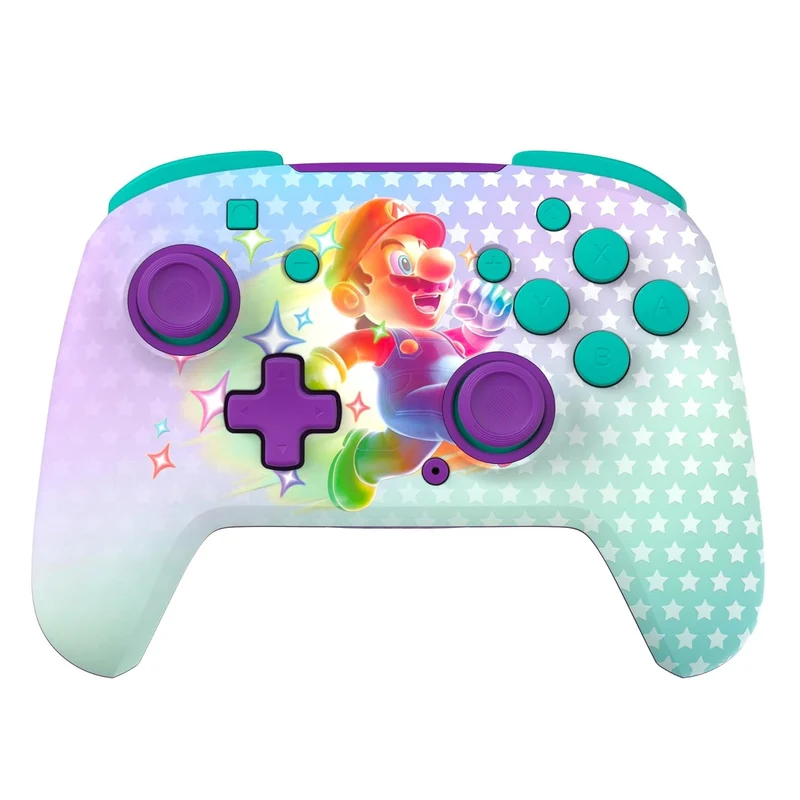 Turtle Beach - Rematch - Super Mario (Invincible Mario) Glow In the Dark - Controller da gaming wireless per Nintendo Switch 2, Funziona anche con Nintendo Switch/Oled/Lite - Pulsante C non disponibile.
