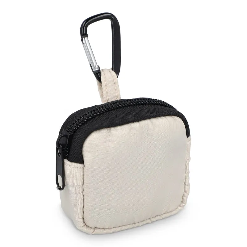 Custodia in nylon per auricolari 6,5 x 6 cm