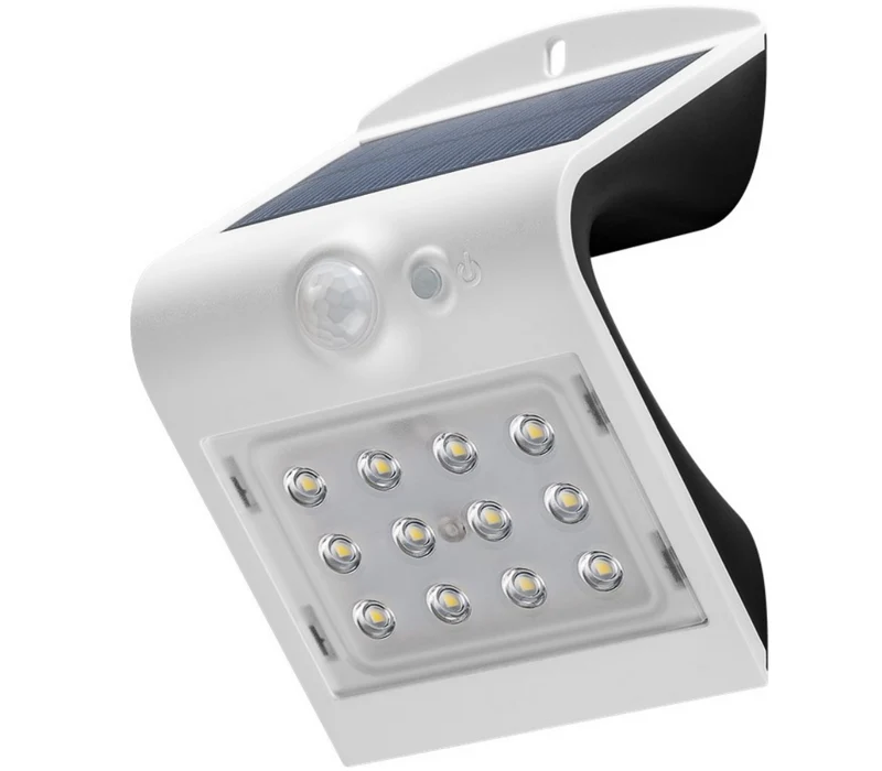LED-Solar-Wandleuchte mit Bewegungsmelder, 1,5 W, weiß