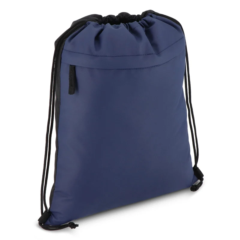 Borsa con coulisse in R-PET 600D rivestita in PU, 33 x 42 cm