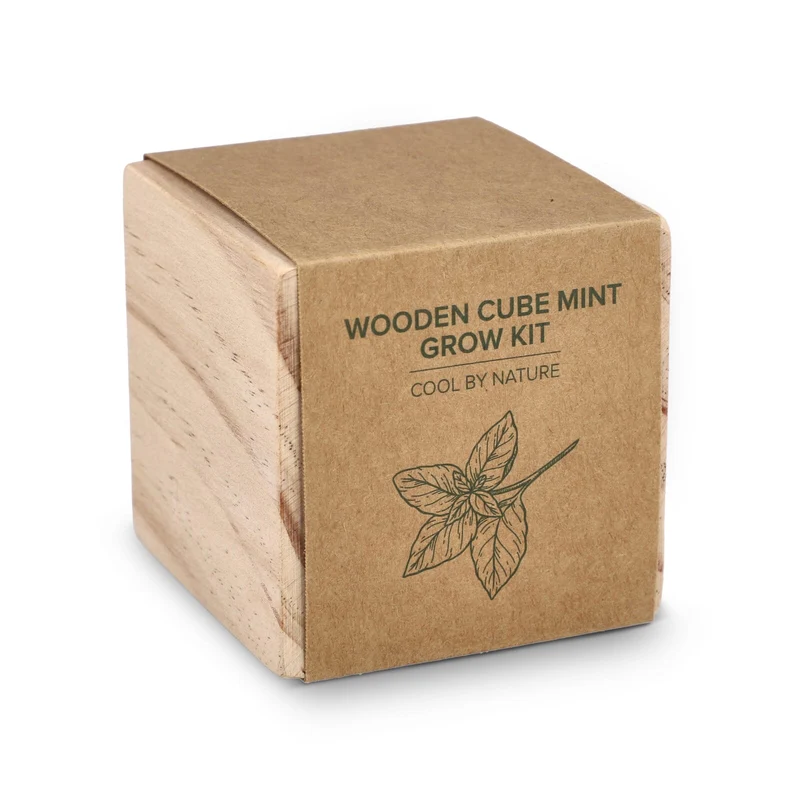 Eco cubo in legno FSC – Menta