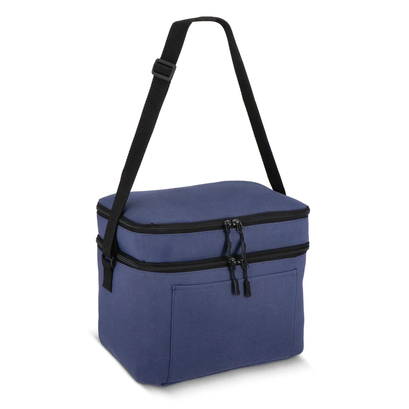 Borsa termica a doppio scomparto in R-PET 600D 30 x 20 x 24 cm 12 L