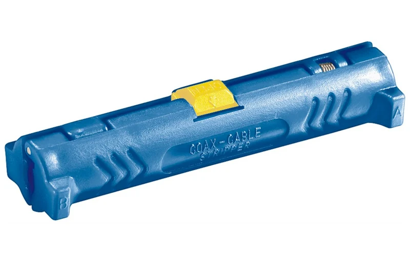 Koaxial Abisolierwerkzeug mit Öffnungsfeder und Sperrklinke