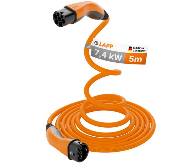 Selbstaufrollendes Ladekabel Typ 2, bis zu 7,4 kW
