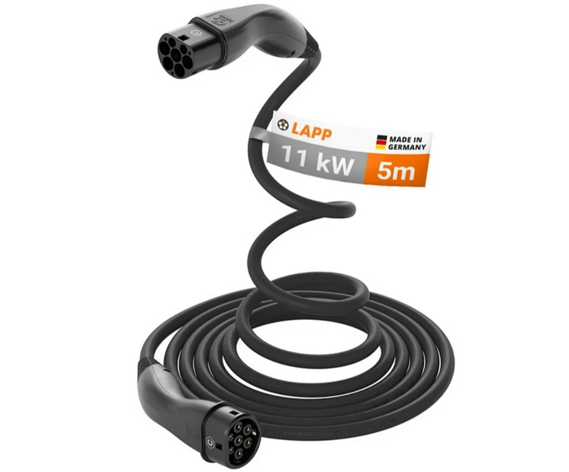 Selbstaufrollendes Ladekabel Typ 2, bis zu 11 kW