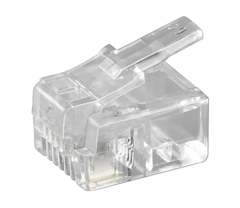 RJ11-Westernstecker für Rundkabel, 4 polig, (10 Stück)