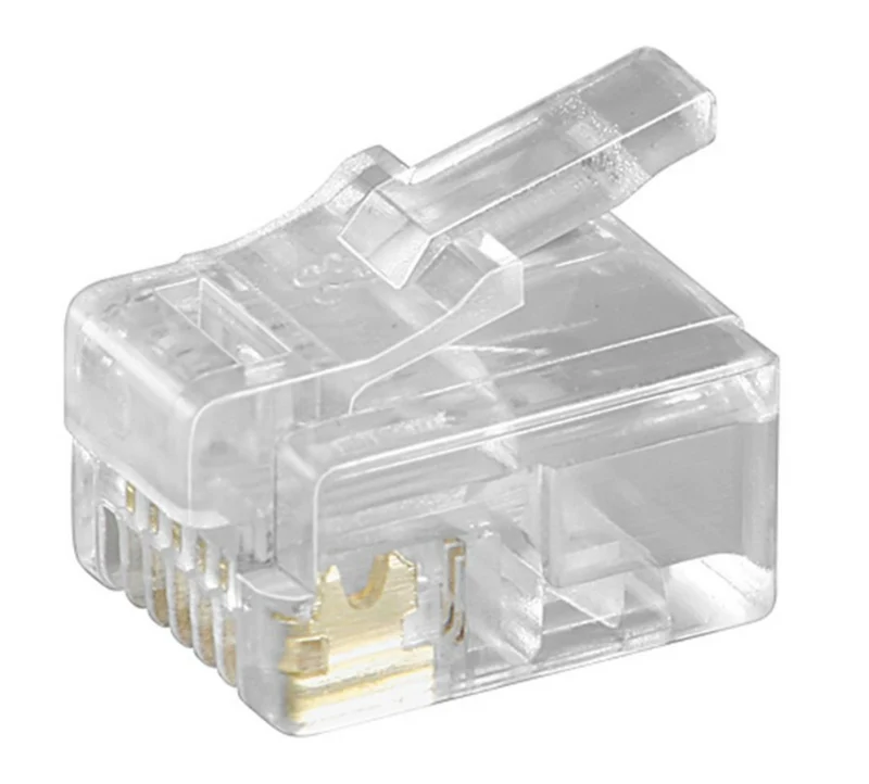 RJ12-Westernstecker für Flachkabel, 6 polig, (10 Stück)