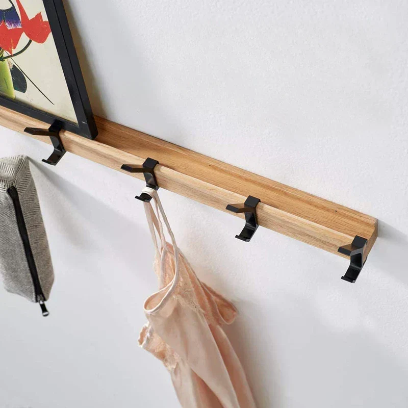 Wandgarderobe mit beweglichen doppelhaken | Platzsparende Organisation | Bewegliche Doppelhaken | Nordivo