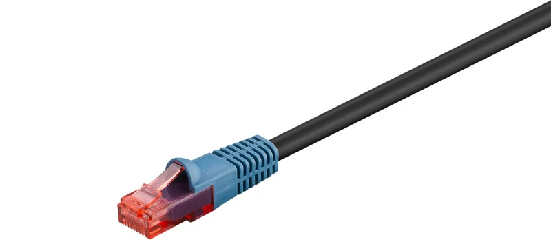 CAT 6 Outdoor-Patchkabel, U/UTP, schwarz
