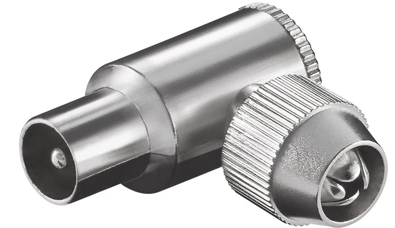 Koax-Winkelstecker mit Schraubbefestigung (10 Stück)
