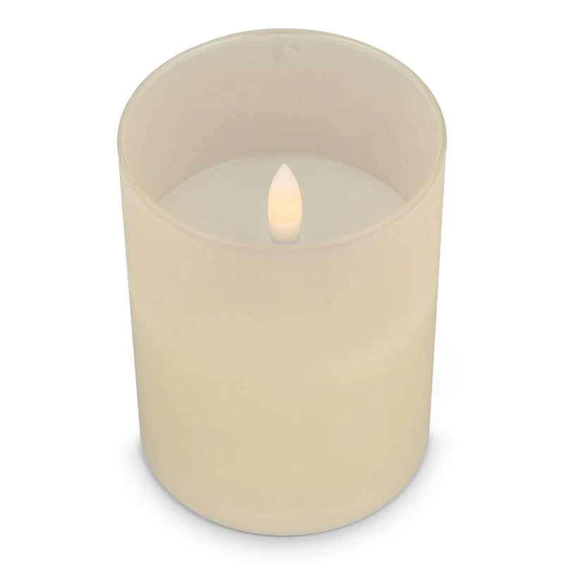 Candela ricaricabile a LED Nyelle in vetro