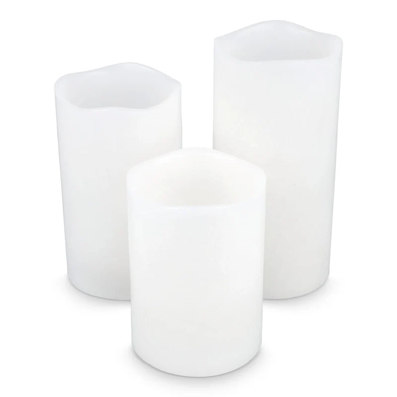 Set di 3 candele in cera LED Koselys (alimentate a batteria)