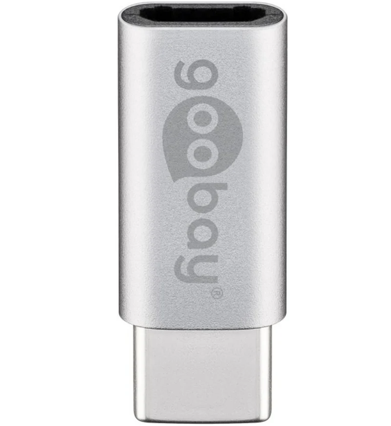 Adapter USB-C auf USB 2.0 Micro-B, silber