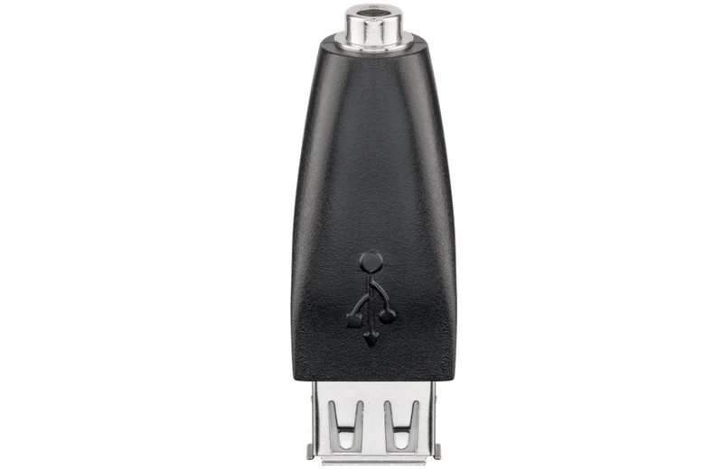USB-A-auf-Klinke-Adapter, schwarz