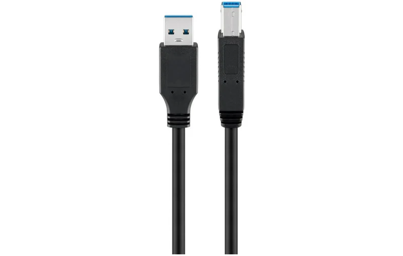 USB 3.0-SuperSpeed-Kabel (Typ B), schwarz