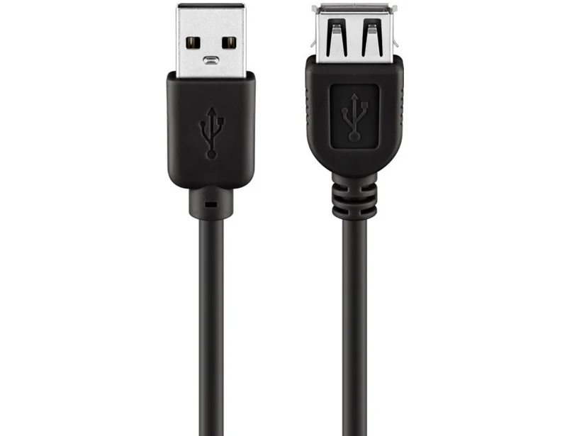 USB 2.0 Hi-Speed-Verlängerungskabel, schwarz