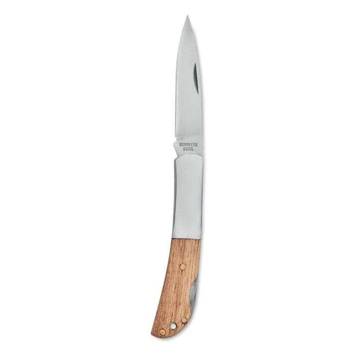 Coltello pieghevole in acacia