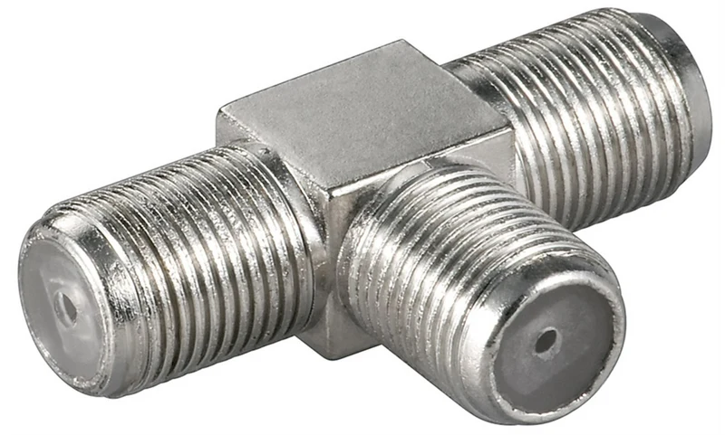 F-Adapter, T-Stück: F-Buchse > doppelt F-Buchse (10 Stück)
