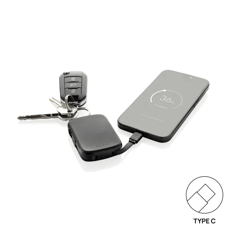 Portachiavi Nexo RCS con powerbank da 2.000 mAh e cavi