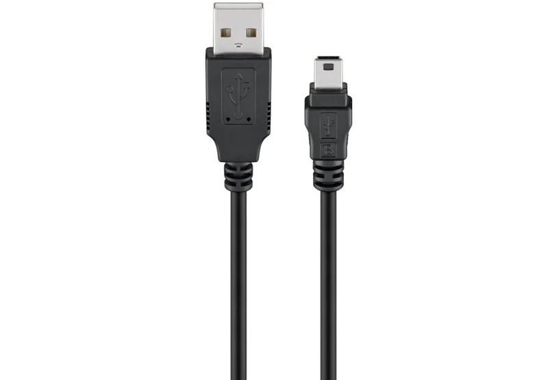 USB 2.0 Hi-Speed-Kabel, schwarz Mini-Stecker (Typ B, 5-Pin)