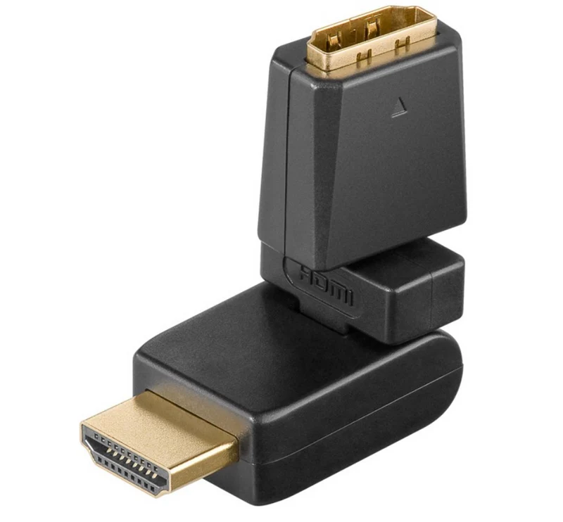 HDMI-Adapter 360°, vergoldet, 4K/60Hz