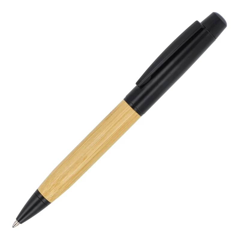 Penna a sfera in metallo con bambù in tubetto