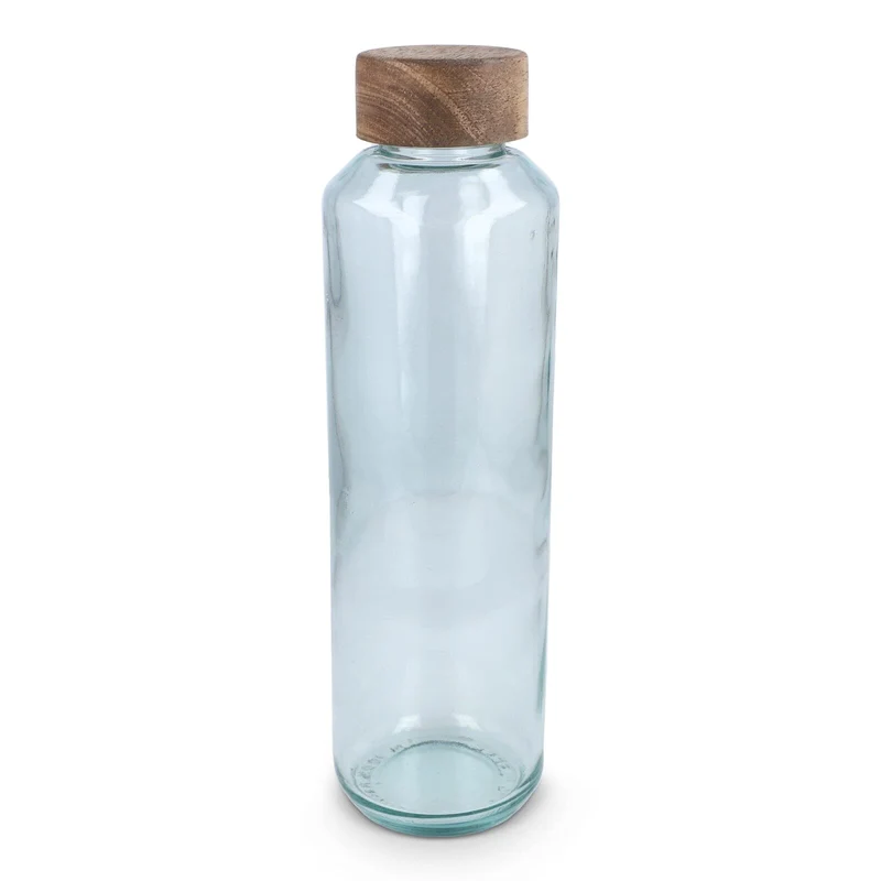 Bottiglia in vetro riciclato InSideOut ReuuZ con tappo in legno 650 ml