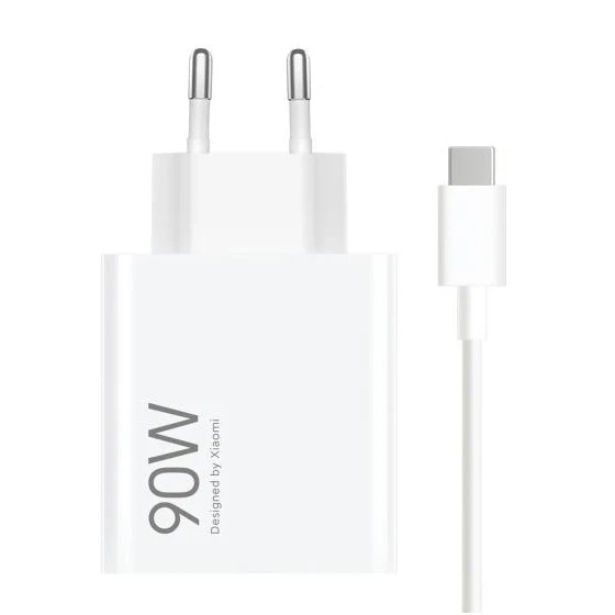 Xiaomi Caricabatterie Hyper Charging Combo 90W Originale (Spina Type-A + Cavo Type-C) Caricatore Alimentatore da Muro Turbo Charge con Porta USB-A USB-C, Ricarica Rapida, Bianco