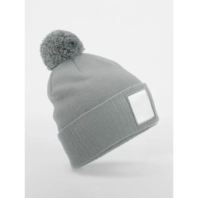 Berretto Appliqué Patch Pom Beanie
