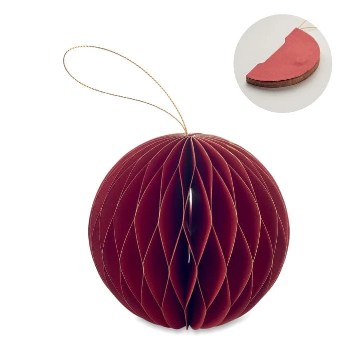 Pallina Natale in carta pieghevole
