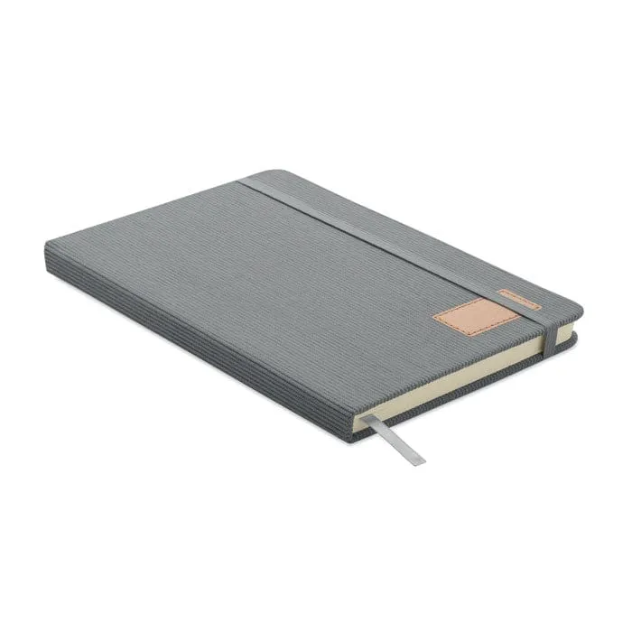 Notebook A5 in velluto a coste RPET