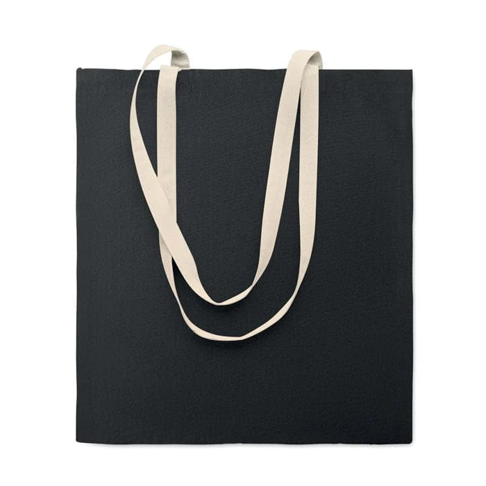 Shopper in cotone 140 e manici a contrasto