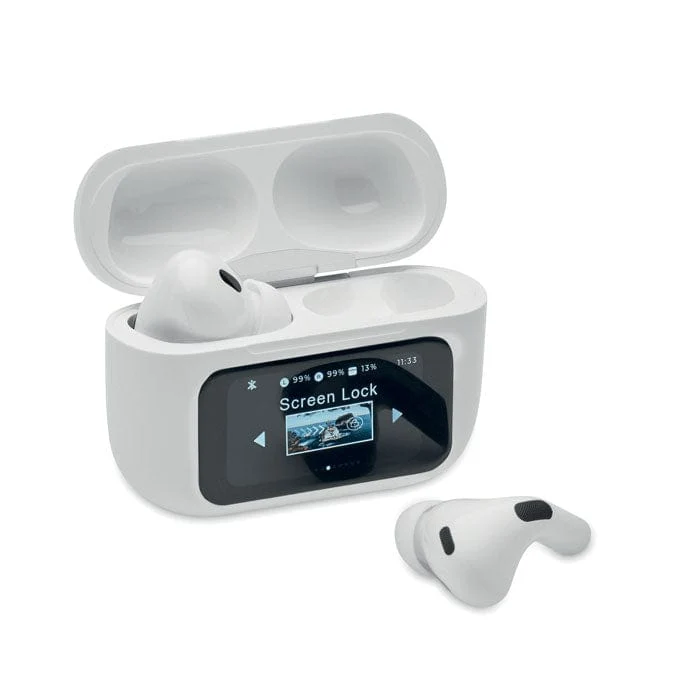 Auricolari TWS in ABS con display a colori