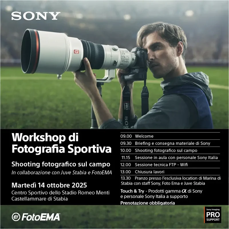 Workshop di Fotografia Sportiva con Sony e Juve Stabia - 14.10.2025