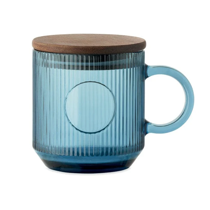 Tazza in vetro a coste da 300 ml
