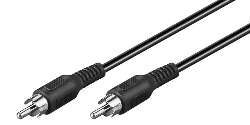 Mono-Verbindungskabel Cinch, 2m, schwarz