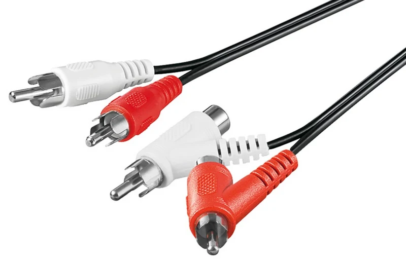 Stereo-Verbindungskabel, Cinch mit Durchleitung, 1.5m