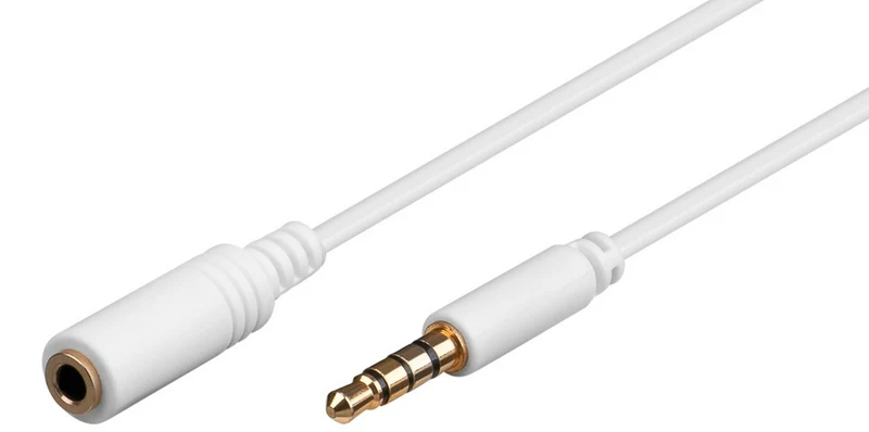 Kopfhörer- und Audio Verlängerungskabel AUX, 4-pol. 3,5 mm slim, CU