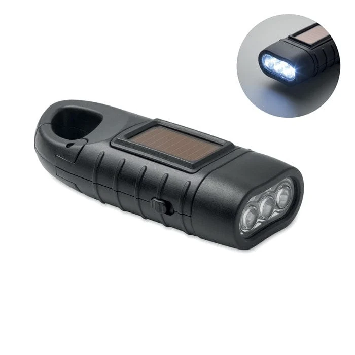 Torcia solare con manovella