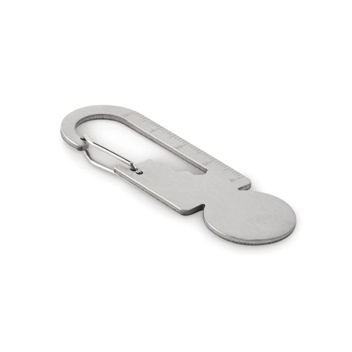 Portachiavi con gettone multiuso eco inox