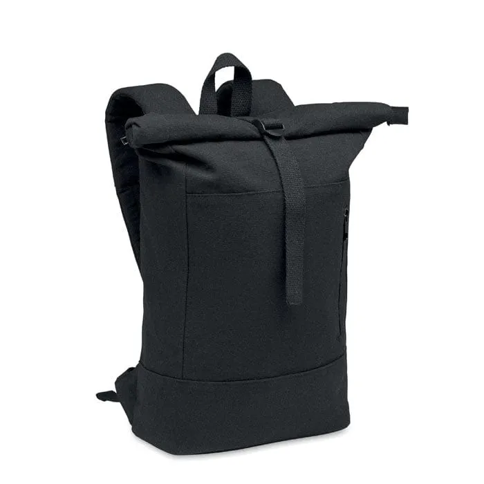 Zaino Rolltop per laptop cotone riciclato
