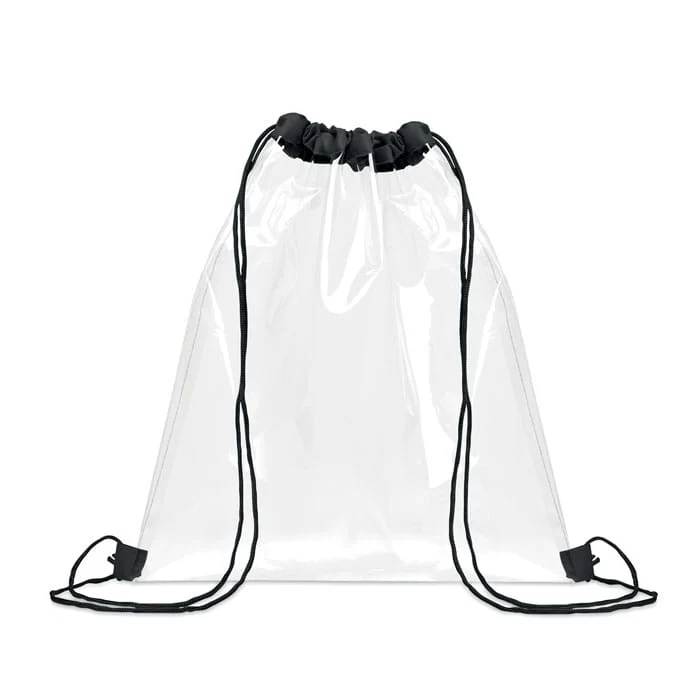 Sacca con coulisse trasparente PVC