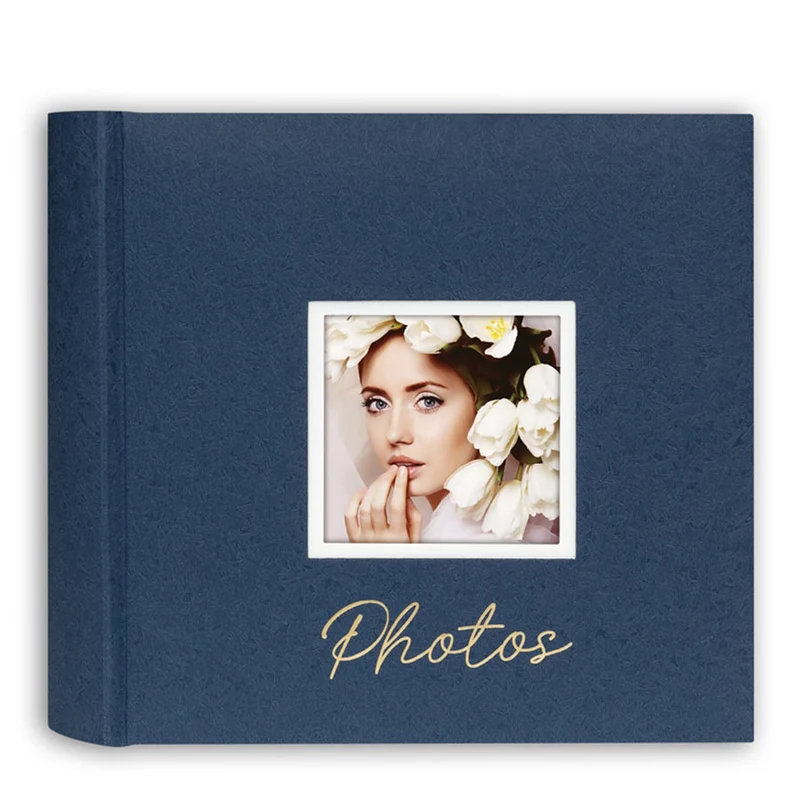 Album con pagine in cartoncino bianco "Dante Blu" 30 fogli (32x32) - Art. AH3230B