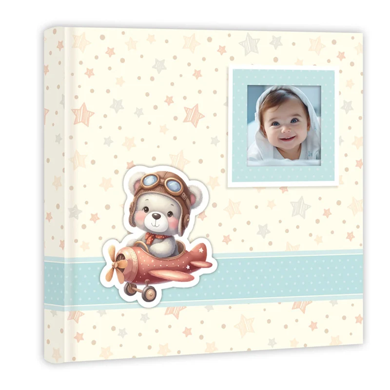 Album con pagine interne in cartoncino bianco "Brian Blu" 20 fogli (24x24)/(32x32) - Art. BP24242B/BP3232B