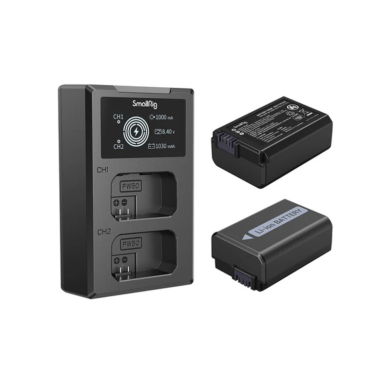 Smallrig kit da 2 batterie NP-FW50 con caricatore doppio - Art. SR3818