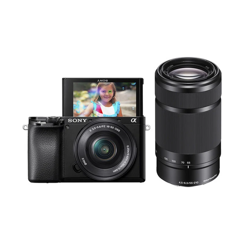 Sony a6100 (Black) + 16-50mm F3.5-5.6 PZ OSS + 55-210mm F4.5-6.3 - Garanzia Sony Italia