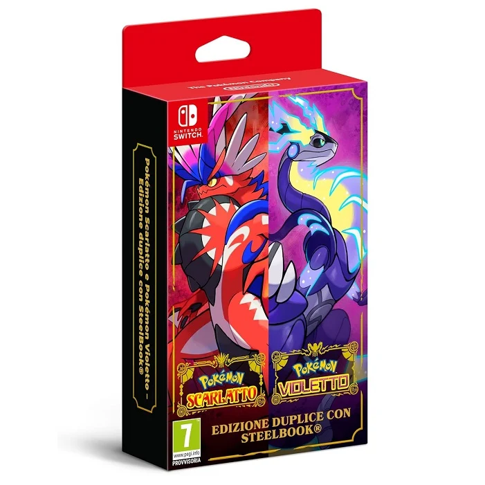 Pokémon Scarlatto e Violetto Edizione Duplice con Steelbook Nintendo Switch ITA