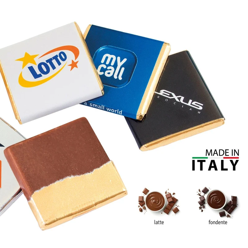 CIOCCOLATINI QUADRATI PERSONALIZZATI