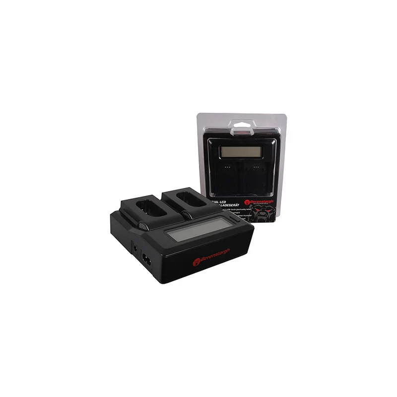 Berenstargh caricabatterie doppio Dual LCD USB (per DMW-BLJ31)